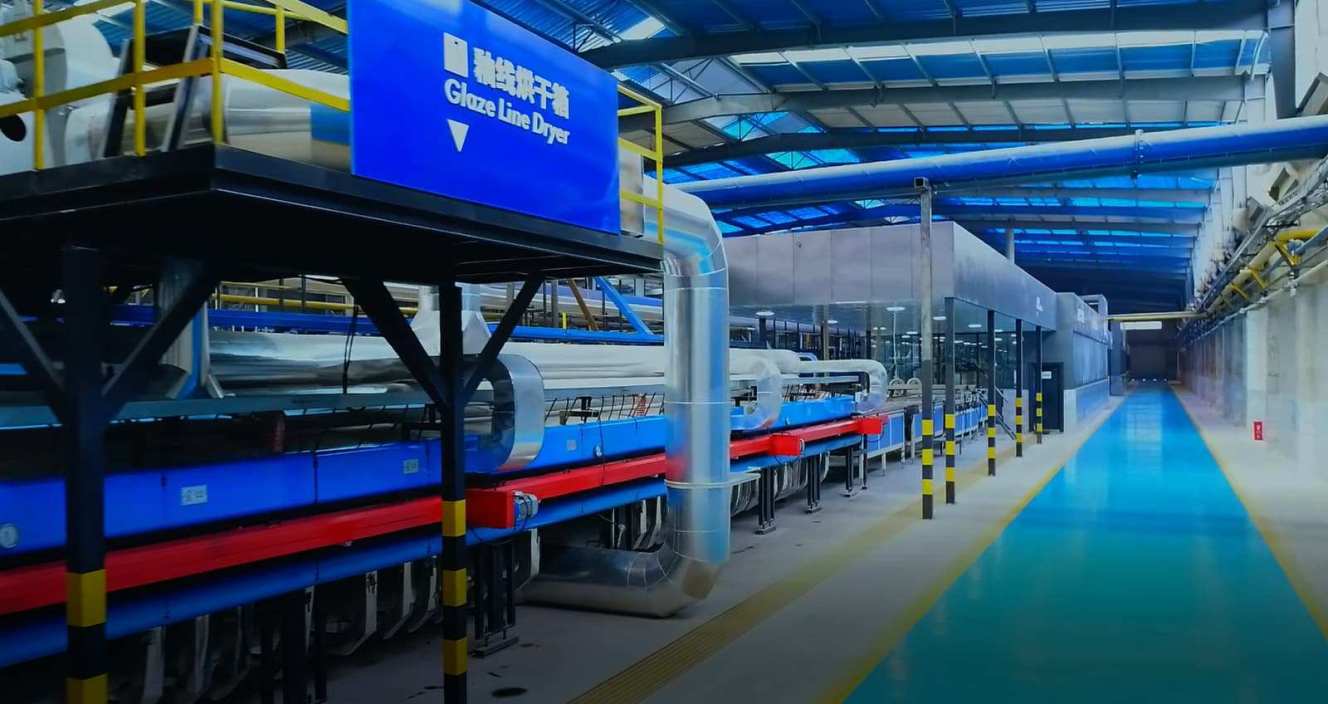 Glaze line dryer
