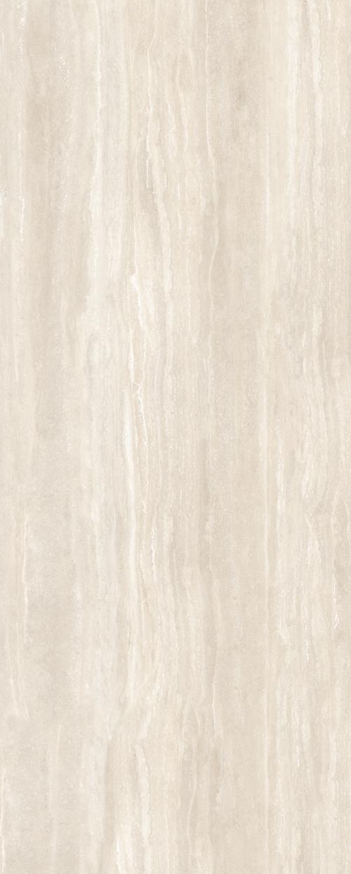 bright‑white travertine sintered‑stone slab, 4 faces per design